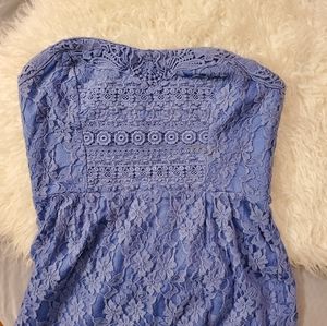 Periwinkle blue strapless Free People dress